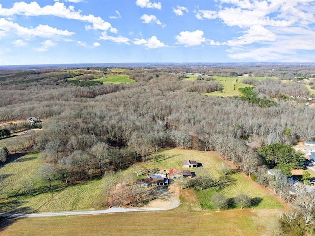 bird's eye view with a rural view