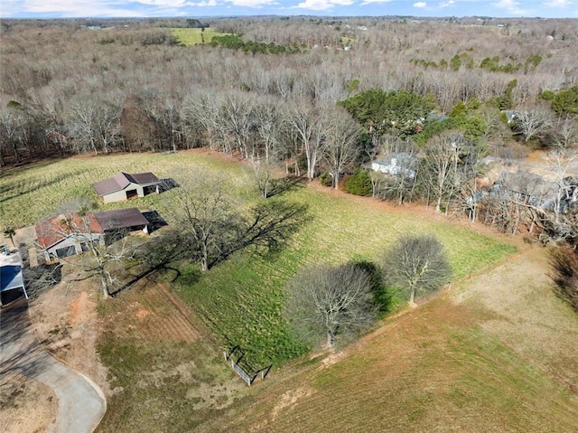 bird's eye view with a rural view