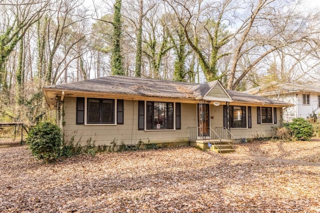 view of ranch-style home