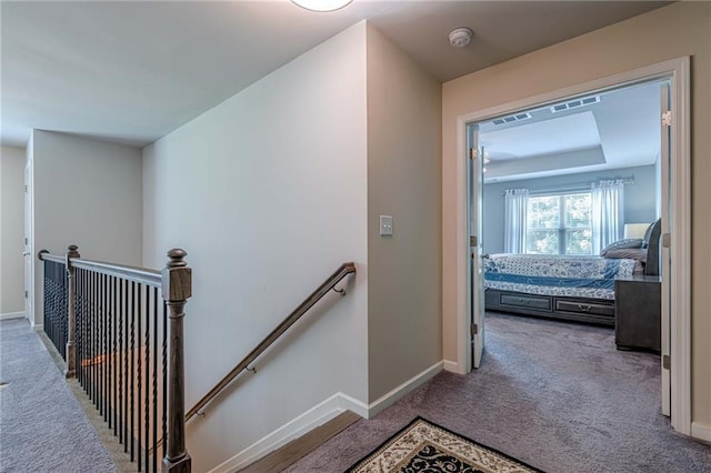 3291 Wild Basil Ln, Buford, GA 30519 - corridor with an upstairs landing and carpet