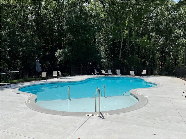 view of pool with a patio area