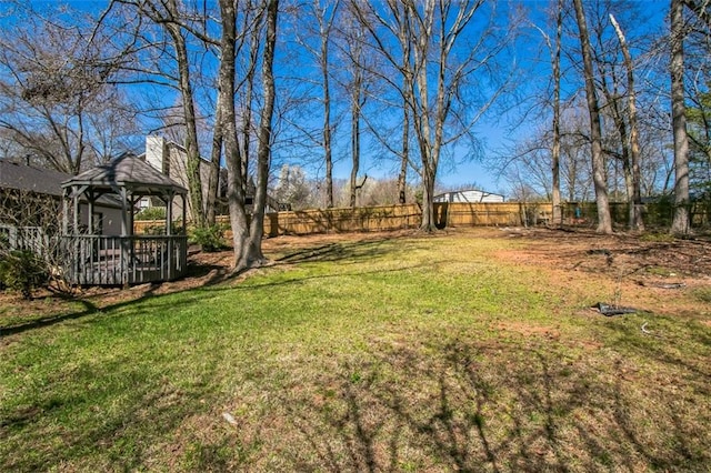 700 Hill Meadow Dr, Dacula, GA 30019 - view of yard featuring a gazebo and fence