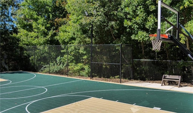 view of basketball court