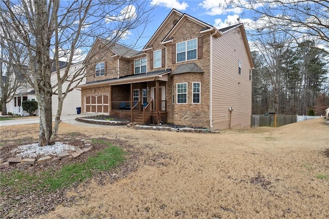 view of front of house featuring covered porch