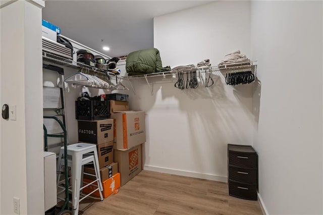 interior space with hardwood / wood-style flooring