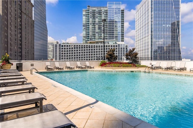 3324 Peachtree Rd NE Unit 2518, Atlanta, GA 30326 - community pool featuring a view of city and a patio