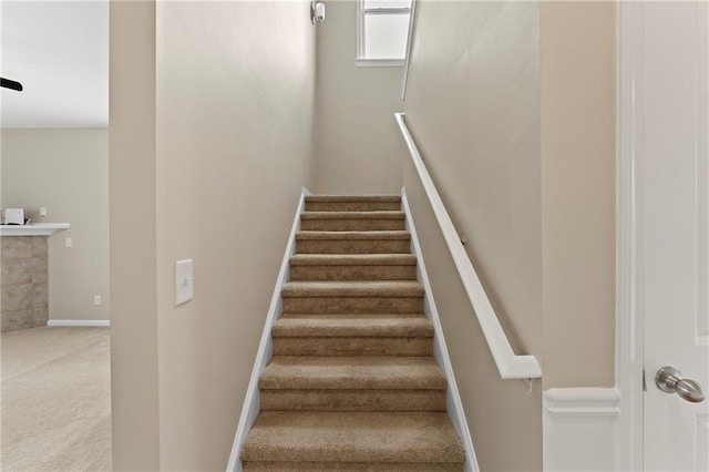 stairs with carpet