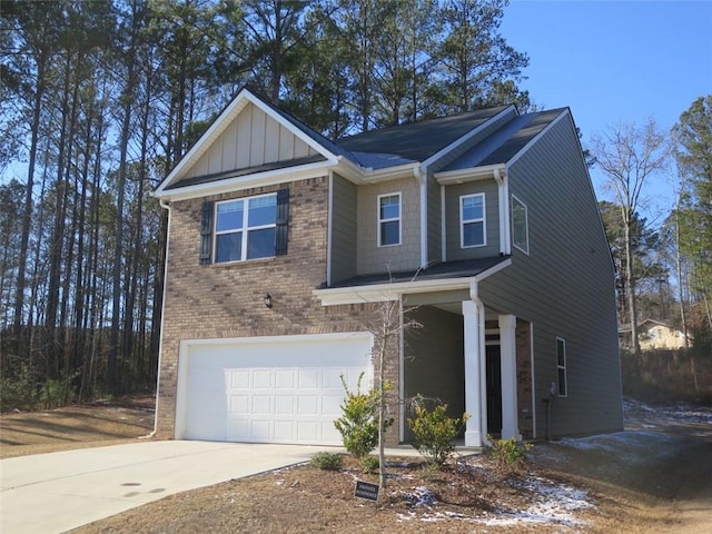 craftsman-style house with a garage