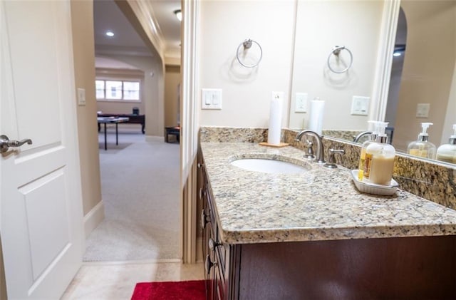 bathroom with vanity