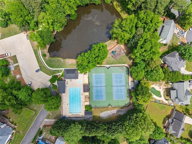 1172 Malvern Hunt Ct, Lawrenceville, GA 30043 - aerial view of property's location featuring a pool and a nearby body of water