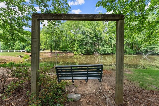 1172 Malvern Hunt Ct, Lawrenceville, GA 30043 - surrounding community featuring fence and a water view