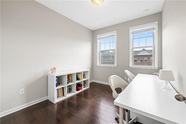 4458 Dunblane Ave, Sugar Hill, GA 30518 - office with dark wood finished floors