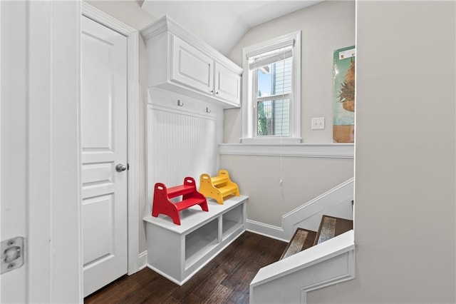 4458 Dunblane Ave, Sugar Hill, GA 30518 - mudroom featuring dark wood-style floors