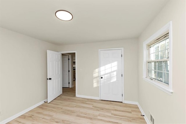 interior space featuring light wood-type flooring