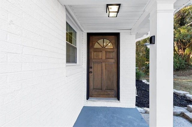 view of doorway to property