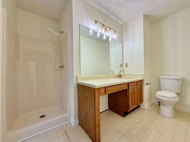 3533 Mulberry Way, Duluth, GA 30096 - bathroom featuring tile patterned flooring, vanity, a shower, and a textured ceiling