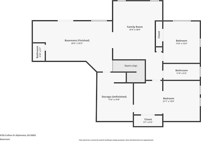 6765 Crofton Dr, Alpharetta, GA 30005 - floor plan / room layout