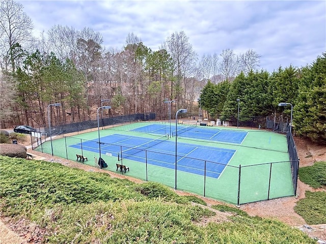 6765 Crofton Dr, Alpharetta, GA 30005 - view of tennis court featuring fence