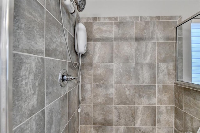 bathroom view of a tile shower