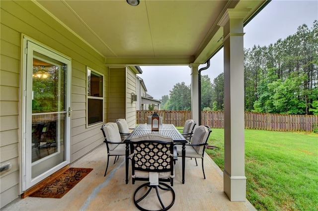 view of patio / terrace featuring outdoor dining area