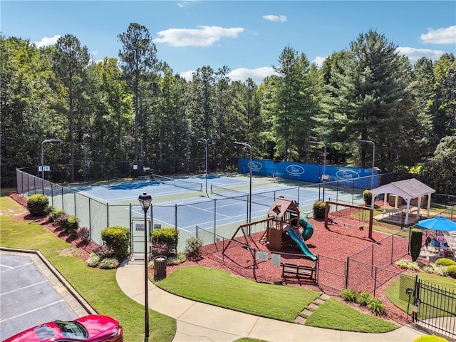 view of tennis court