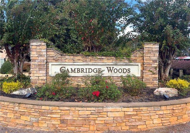 view of community sign