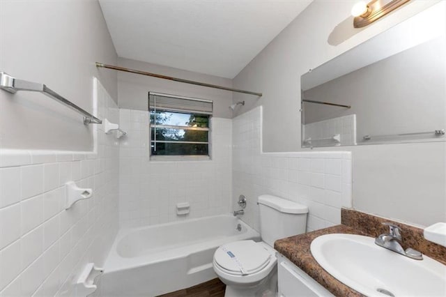 1338 Georgia Ave, Atlanta, GA 30344 - full bathroom featuring tile walls, tub / shower combination, and vanity