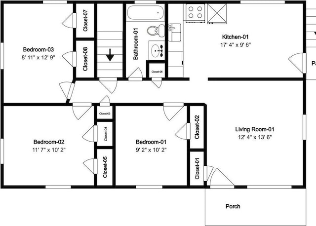 1338 Georgia Ave, Atlanta, GA 30344 - view of floor plan / room layout