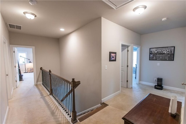 6390 Yellow Birch St, Cumming, GA 30040 - corridor featuring an upstairs landing, light carpet, and baseboards