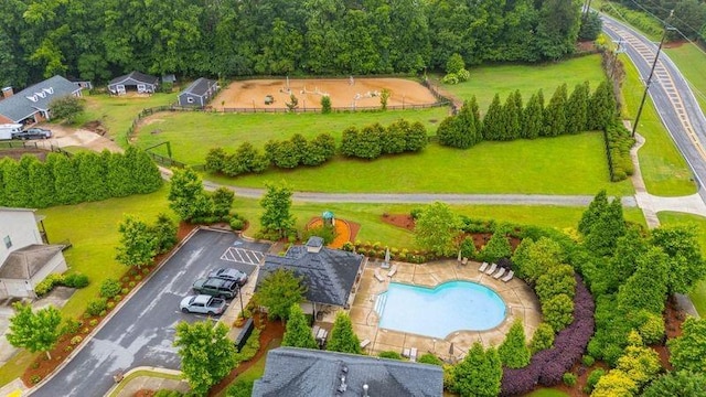 6390 Yellow Birch St, Cumming, GA 30040 - aerial view of a pool