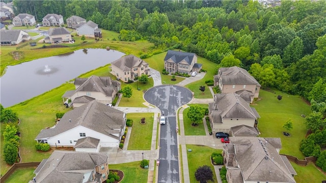 6390 Yellow Birch St, Cumming, GA 30040 - aerial view of residential area with a nearby body of water and a forest