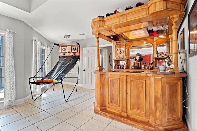 19 Spring Lake Trl NE, White, GA 30184 - indoor dry bar with light tile patterned floors and baseboards