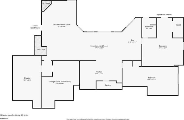 19 Spring Lake Trl NE, White, GA 30184 - room layout