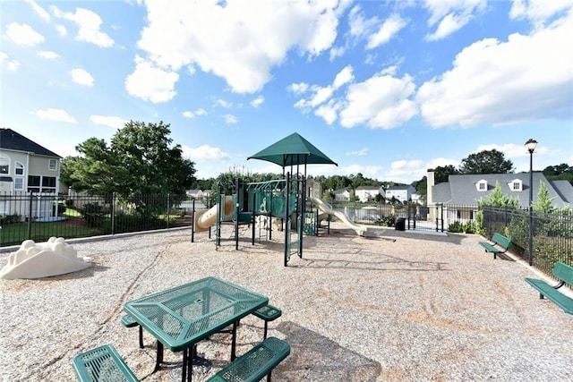 community playground with fence