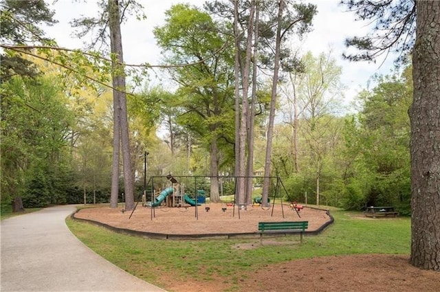 view of jungle gym