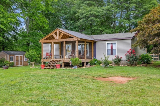 2860 Jack Bryant Cir, Gainesville, GA 30507 - view of front of home with covered porch, a front lawn, and view of scattered trees