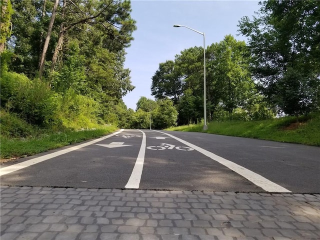 view of road with street lights