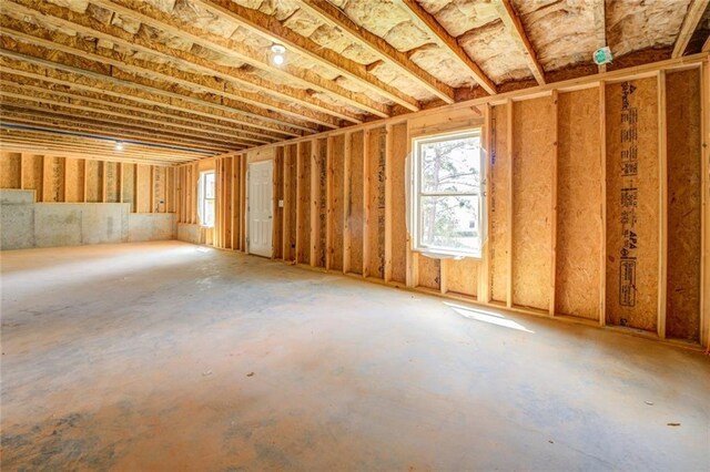 miscellaneous room with concrete flooring