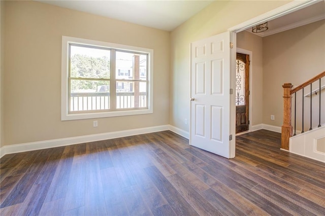 foyer featuring dark hardwood / wood-style flooring