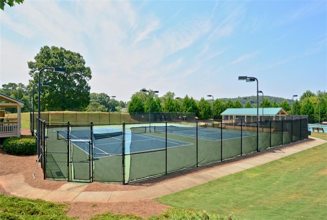 204 Maple Creek Chase, Woodstock, GA 30188 - view of tennis court featuring fence