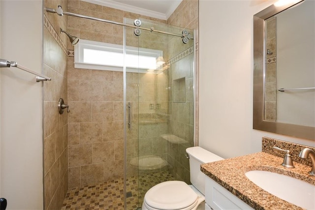 204 Maple Creek Chase, Woodstock, GA 30188 - full bathroom featuring a shower stall, vanity, and toilet