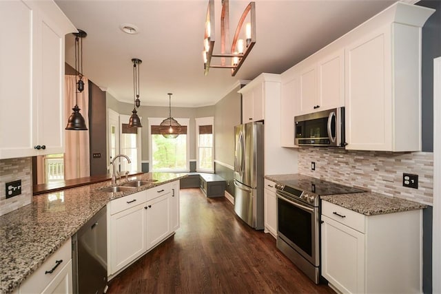 204 Maple Creek Chase, Woodstock, GA 30188 - kitchen with a sink, appliances with stainless steel finishes, and white cabinetry