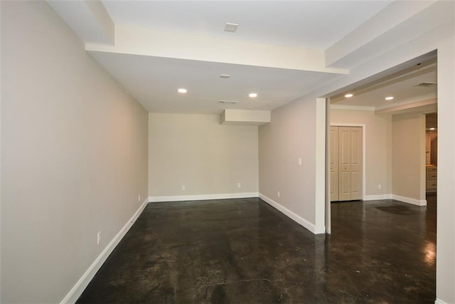 204 Maple Creek Chase, Woodstock, GA 30188 - unfurnished room featuring baseboards, recessed lighting, and finished concrete floors