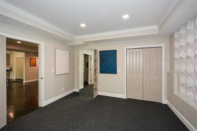 204 Maple Creek Chase, Woodstock, GA 30188 - unfurnished bedroom featuring a closet, recessed lighting, baseboards, and ornamental molding
