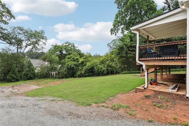 16064 Hopewell Rd, Alpharetta, GA 30004 - view of green lawn featuring a deck