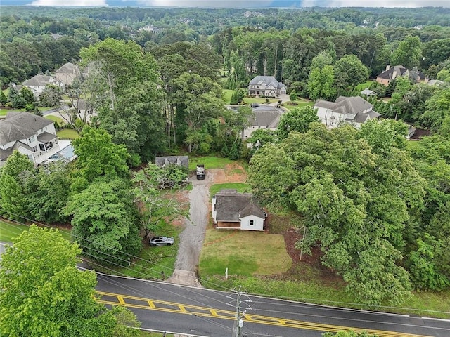 16064 Hopewell Rd, Alpharetta, GA 30004 - aerial view of residential area featuring a forest