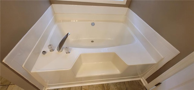 interior details featuring a washtub