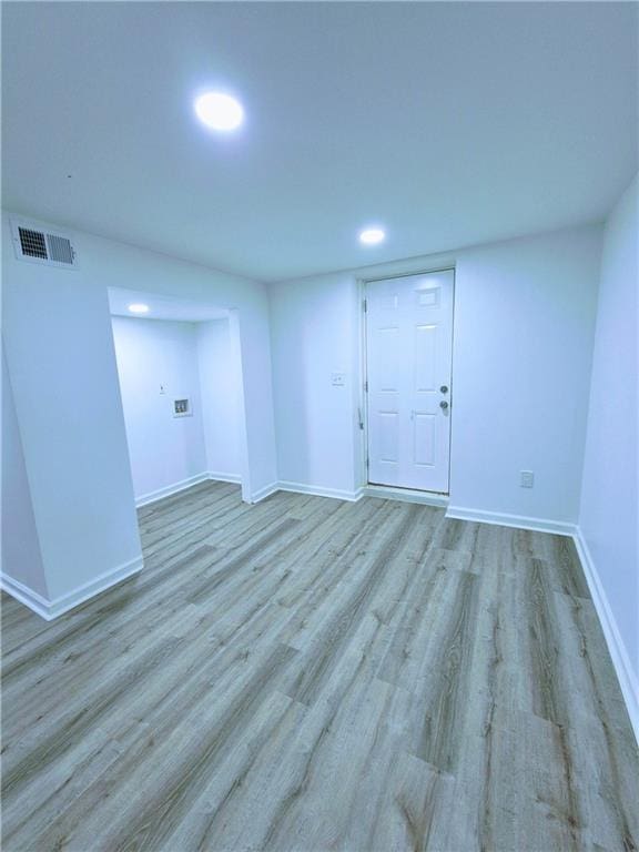 empty room featuring light hardwood / wood-style floors