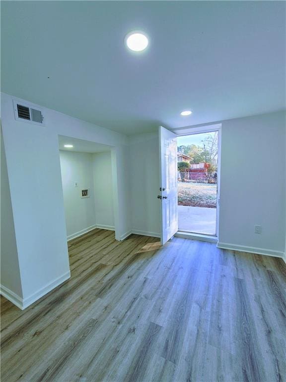 interior space with light wood-type flooring