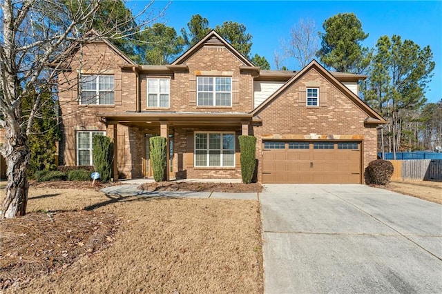 view of front of home featuring a garage